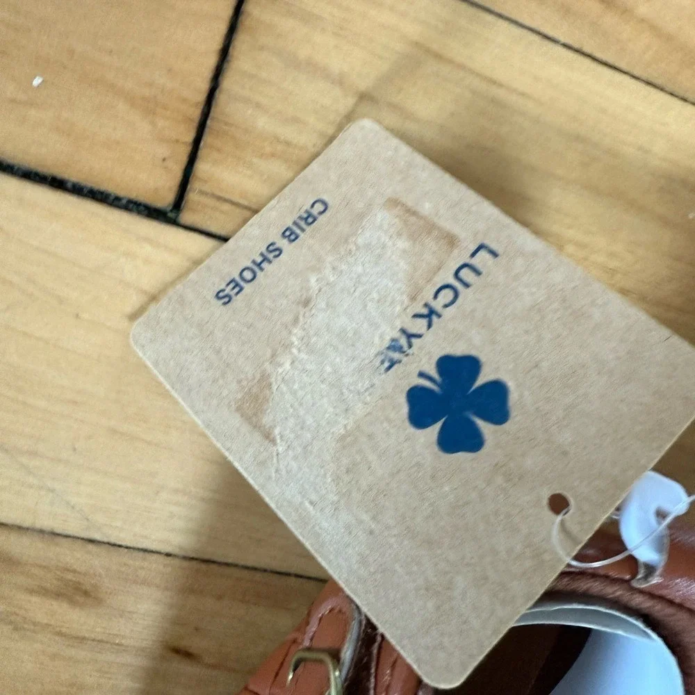 NWT Lucky Brand Rianne brown‎ woven crib shoes